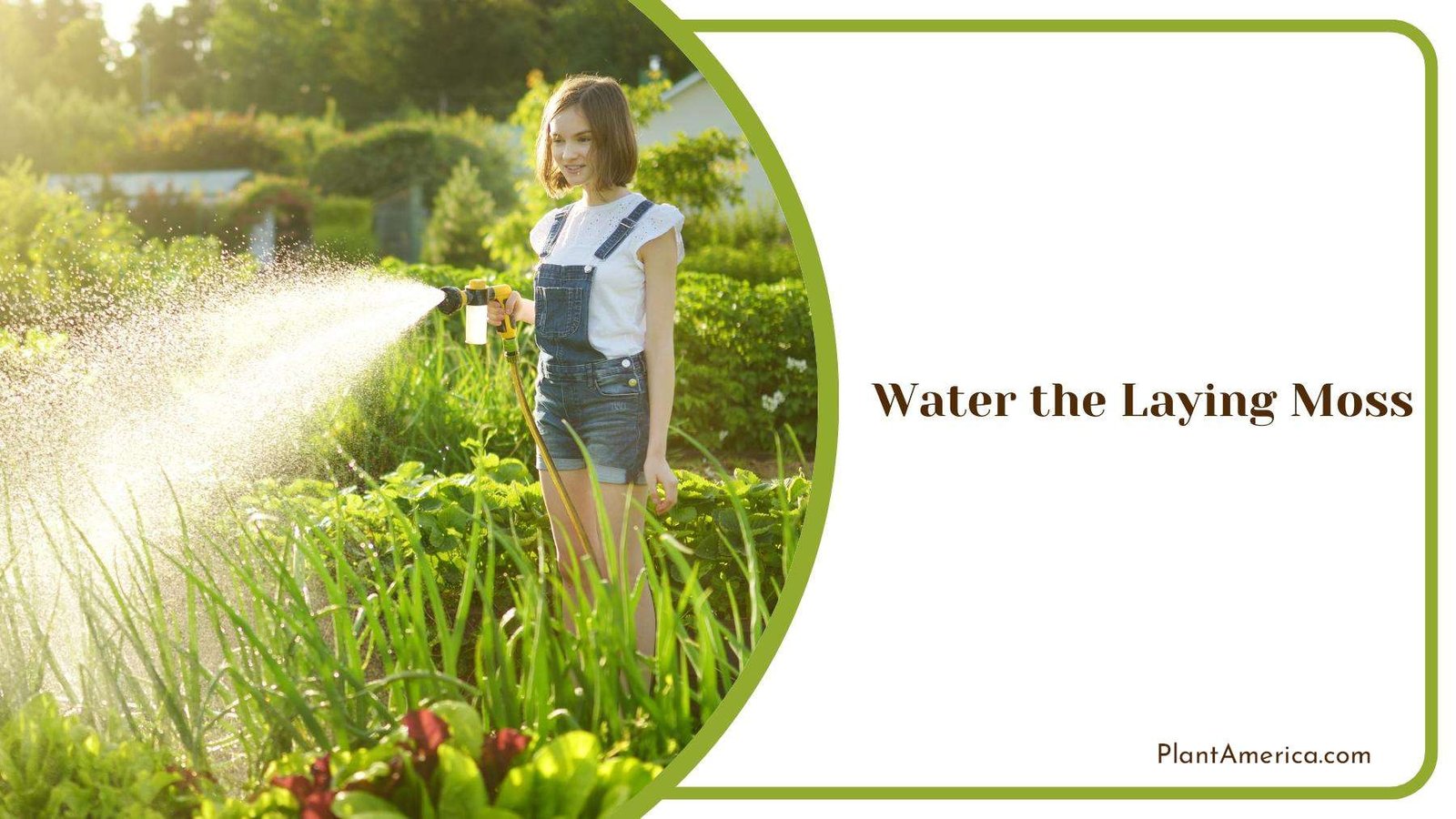 Happy Gardener Woman While Watering the Plants Plantamerica