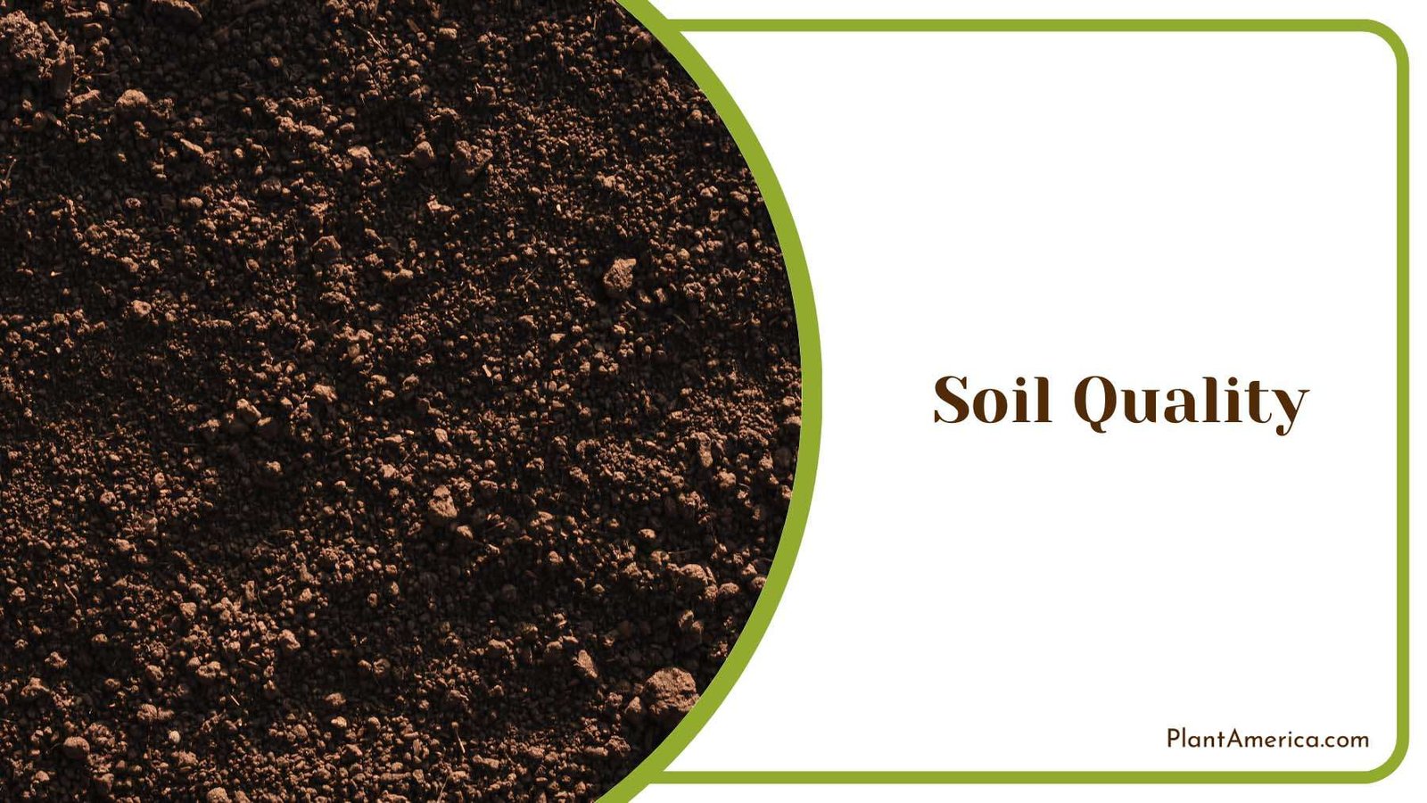 Maintain Soil Quality Plant America 1